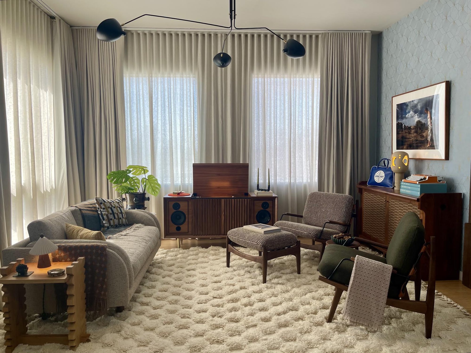 Mid-century inspired living room interior by Collected